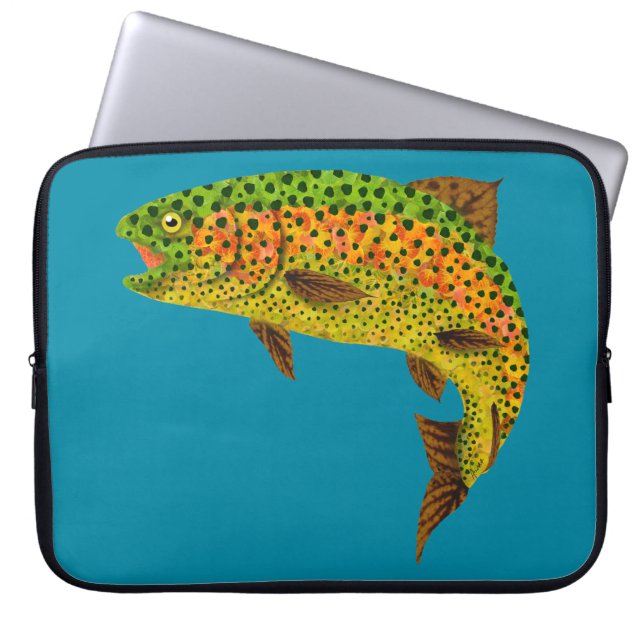 Aspen Leaf Rainbow Trout 1 Laptop Sleeve (Front)