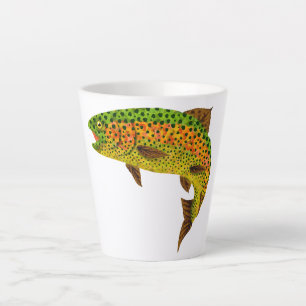 Aspen Leaf Rainbow Trout 1 Latte Mug