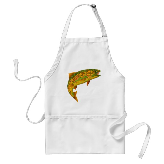 Aspen Leaf Rainbow Trout 2 Standard Apron (Front)