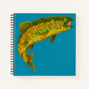 Aspen Leaf Rainbow Trout 3 Notebook
