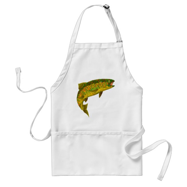Aspen Leaf Rainbow Trout 3 Standard Apron (Front)