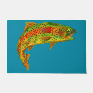 Aspen Leaf Rainbow Trout 5 Doormat