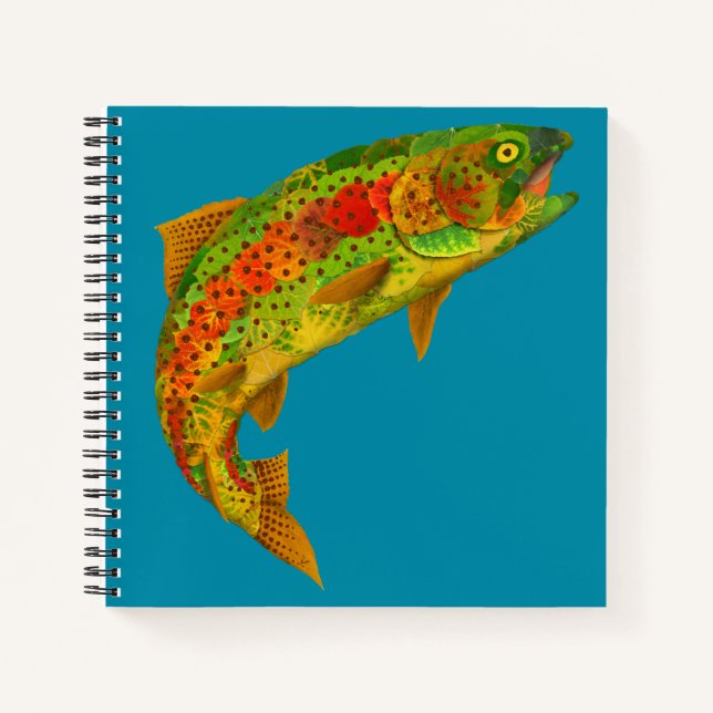 Aspen Leaf Rainbow Trout 5 Notebook (Front)