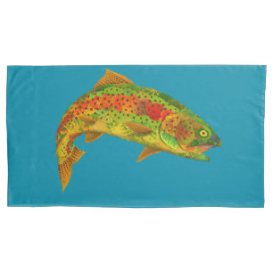 Aspen Leaf Rainbow Trout 5 Pillowcase