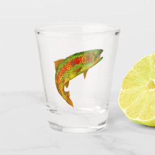 Aspen Leaf Rainbow Trout 5 Shot Glass