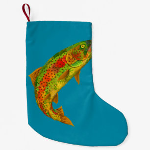 Aspen Leaf Rainbow Trout 5 Small Christmas Stocking