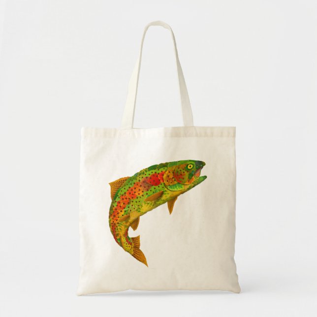 Aspen Leaf Rainbow Trout 5 Tote Bag (Front)