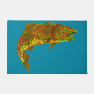 Aspen Leaf Rainbow Trout 6 Doormat