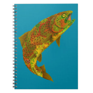 Aspen Leaf Rainbow Trout 6 Notebook