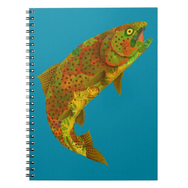 Aspen Leaf Rainbow Trout 6 Notebook (Front)