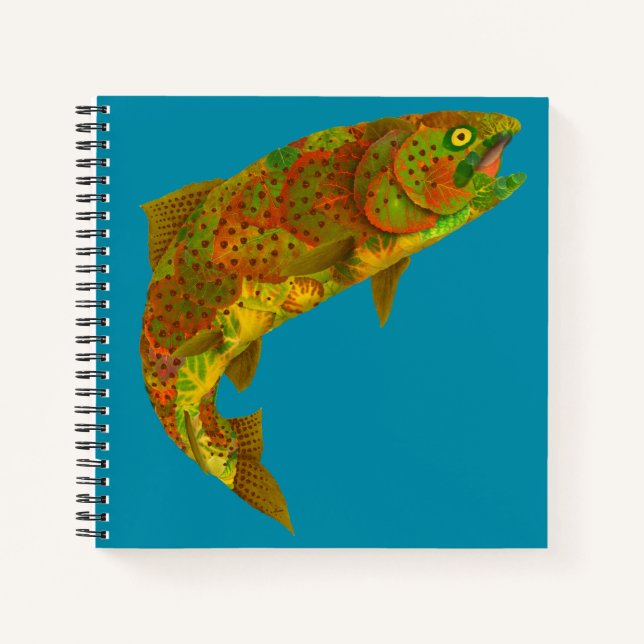 Aspen Leaf Rainbow Trout 6 Notebook (Front)