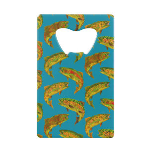 Aspen Leaf Rainbow Trout Seamless Pattern 2018
