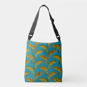 Aspen Leaf Rainbow Trout Seamless Pattern 2018 Crossbody Bag