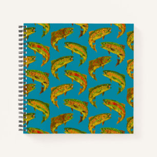 Aspen Leaf Rainbow Trout Seamless Pattern 2018 Notebook