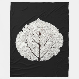 Aspen Leaf Skeleton 1 Fleece Blanket