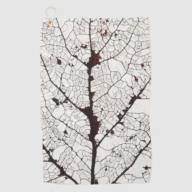 Aspen Leaf Skeleton 1 Golf Towel (Front)
