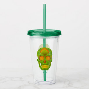 Aspen Leaf Skull 10 Acrylic Tumbler