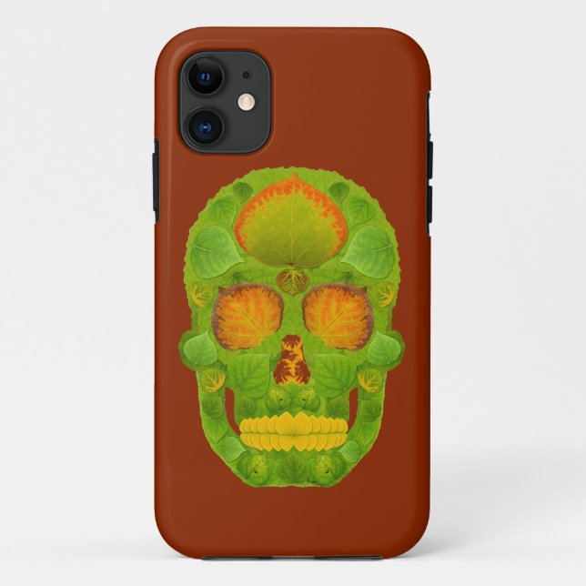 Aspen Leaf Skull 10 Case-Mate iPhone Case (Back)