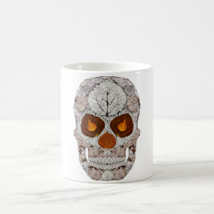 Aspen Leaf Skull 11 Coffee Mug