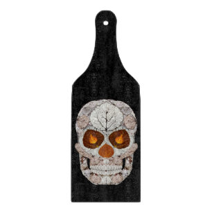 Aspen Leaf Skull 11 Cutting Board