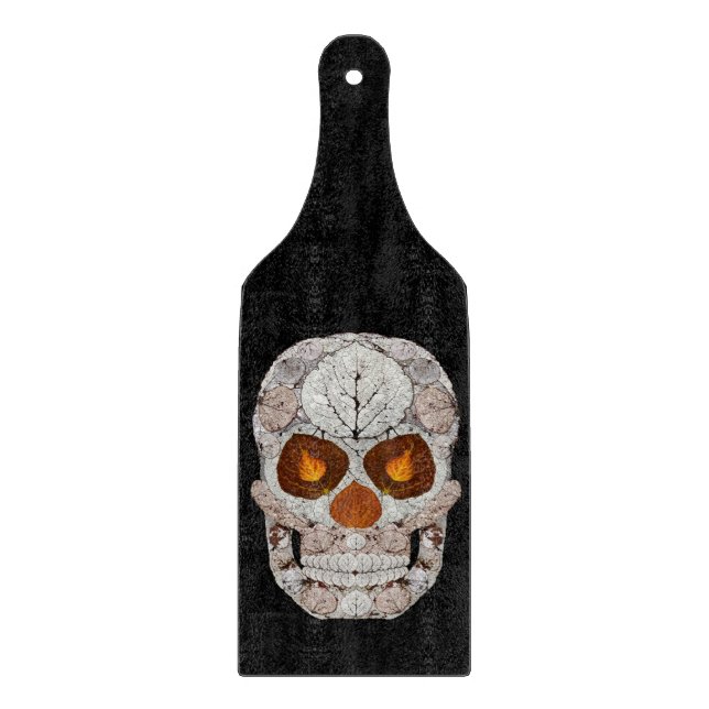 Aspen Leaf Skull 11 Cutting Board (Front)