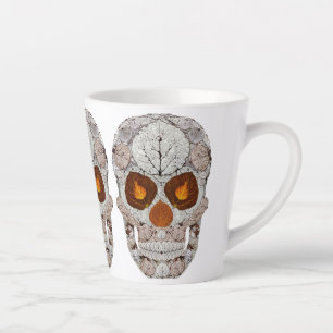 Aspen Leaf Skull 11 Latte Mug