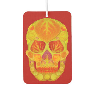 Aspen Leaf Skull 13 Car Air Freshener