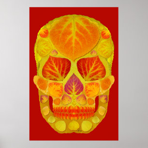 Aspen Leaf Skull 13 Poster