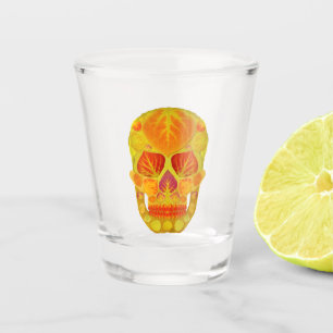 Aspen Leaf Skull 13 Shot Glass