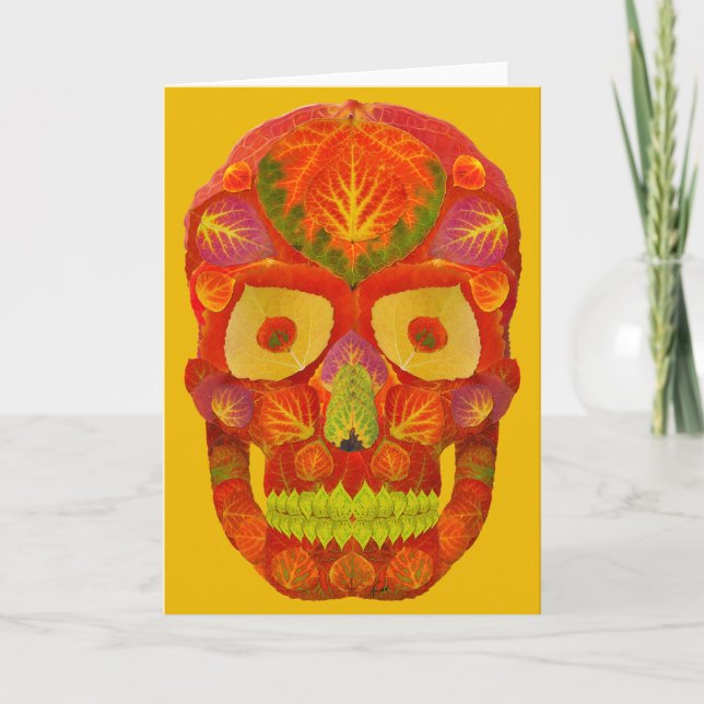 Aspen Leaf Skull 16 Card (Front)