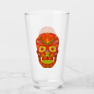 Aspen Leaf Skull 16 Glass