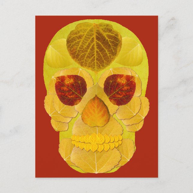 Aspen Leaf Skull 1 Postcard (Front)