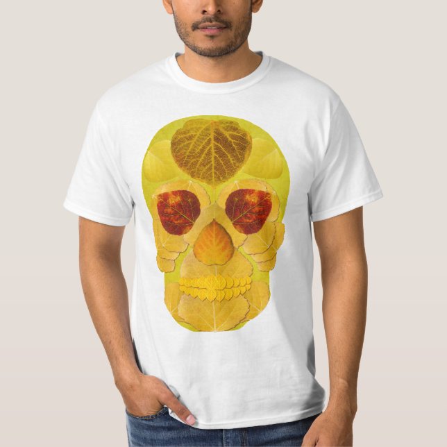 Aspen Leaf Skull 1 T-Shirt (Front)