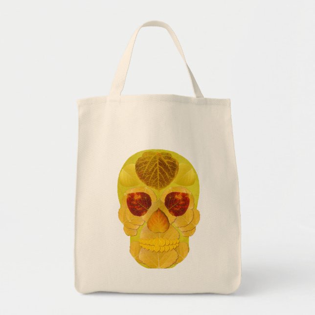 Aspen Leaf Skull 1 Tote Bag (Front)