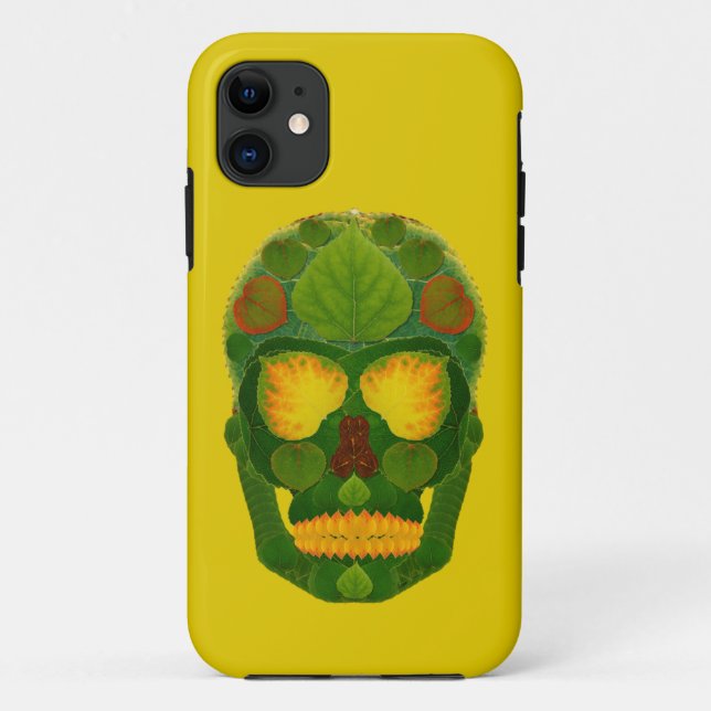 Aspen Leaf Skull 9 Case-Mate iPhone Case (Back)