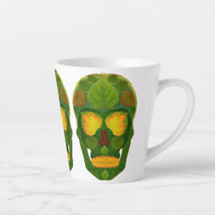Aspen Leaf Skull 9 Latte Mug
