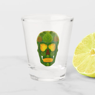 Aspen Leaf Skull 9 Shot Glass