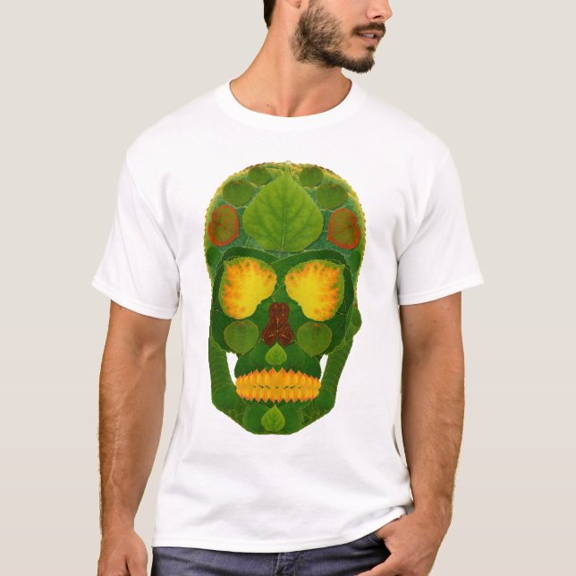 Aspen Leaf Skull 9 T-Shirt (Front)