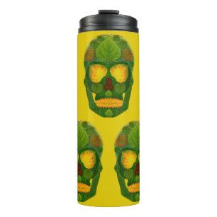 Aspen Leaf Skull 9 Thermal Tumbler