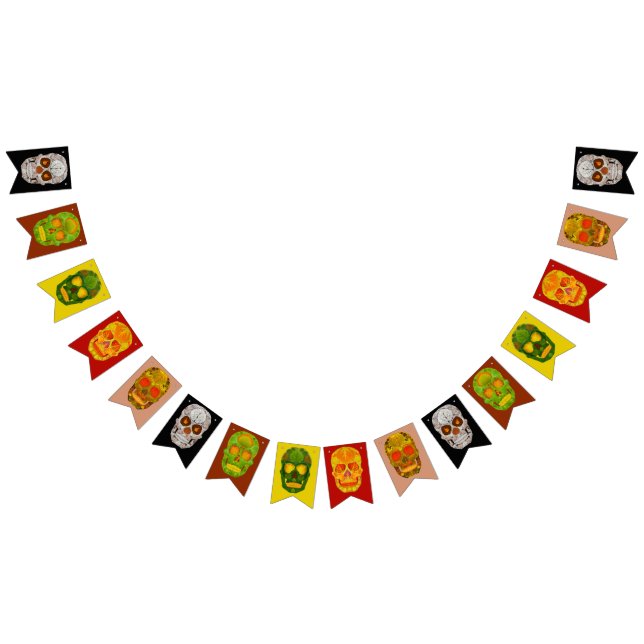 Aspen Leaf Skulls Bunting (All)