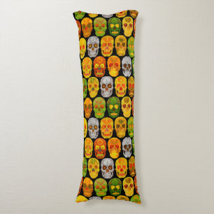 Aspen Leaf Skulls seamless pattern 2018 Body Cushion