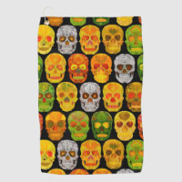 Aspen Leaf Skulls seamless pattern 2018