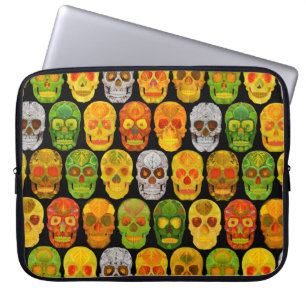 Aspen Leaf Skulls seamless pattern 2018 Laptop Sleeve