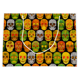 Aspen Leaf Skulls seamless pattern 2018 Large Gift Bag