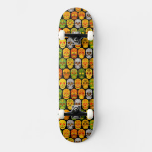 Aspen Leaf Skulls seamless pattern 2018 Skateboard