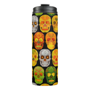 Aspen Leaf Skulls seamless pattern 2018 Thermal Tumbler