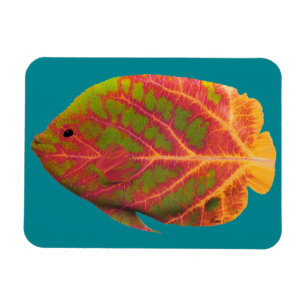 Aspen Leaf Tropical Fish 1 Magnet