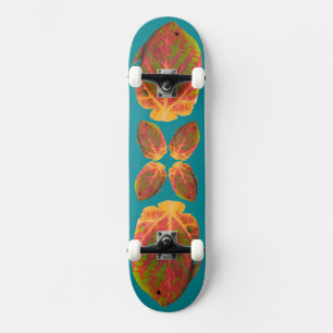 Aspen Leaf Tropical Fish 1 Skateboard