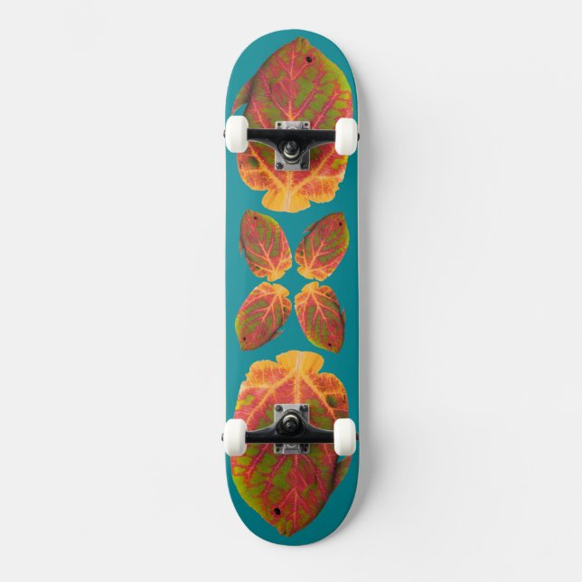 Aspen Leaf Tropical Fish 1 Skateboard (Front)