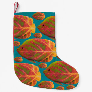 Aspen Leaf Tropical Fish 1 Small Christmas Stocking